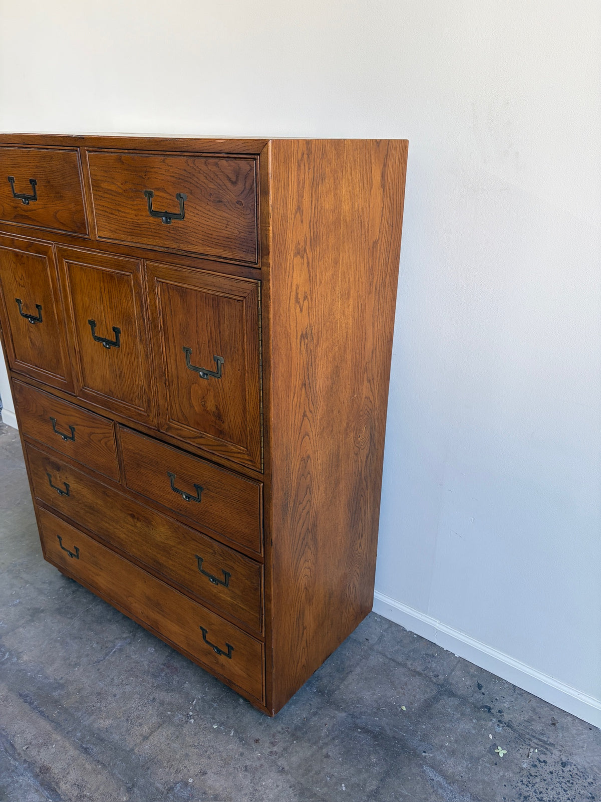 Henredon Campaign Oak Dresser