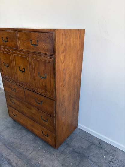 Henredon Campaign Oak Dresser