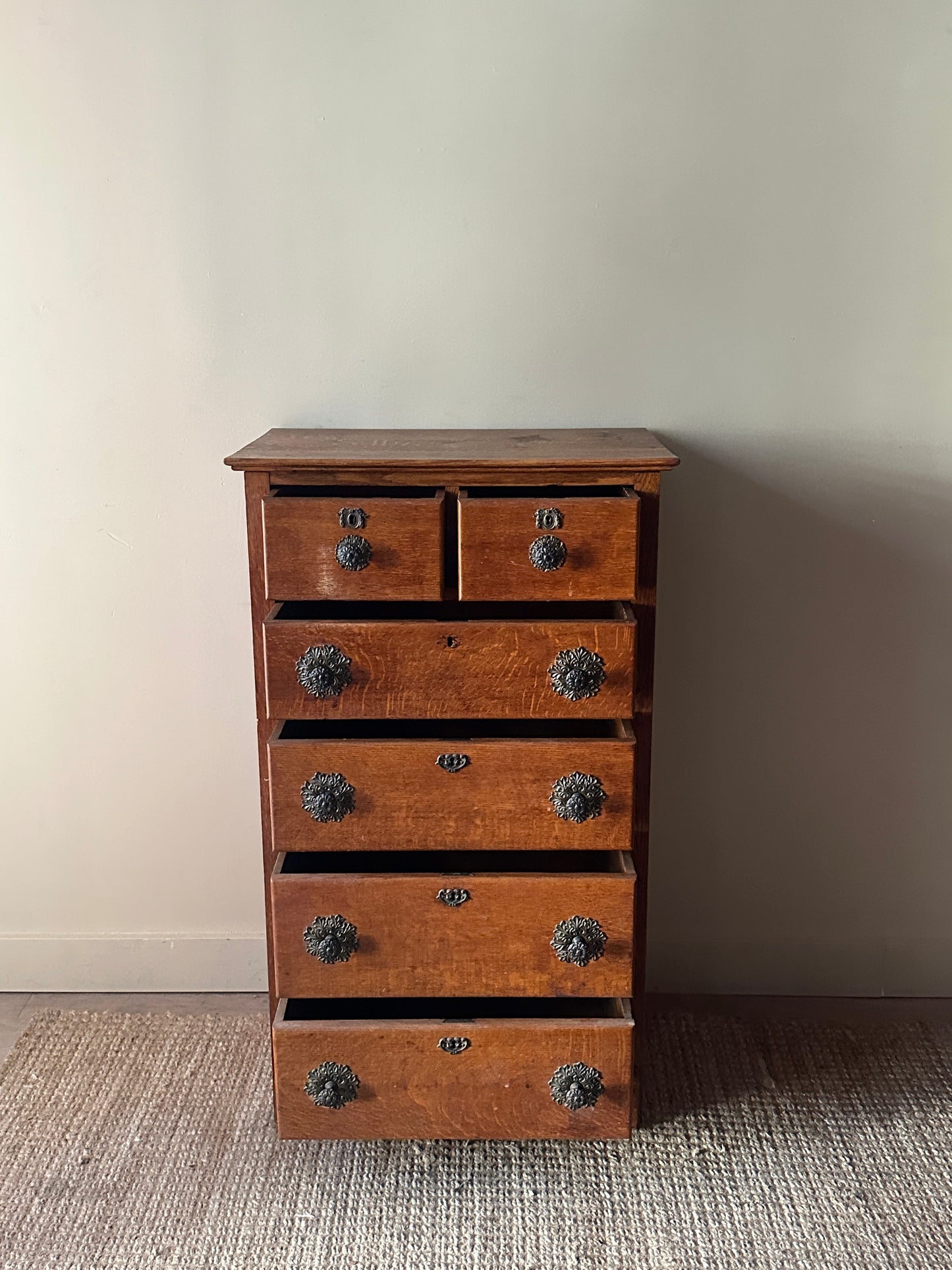 1910 oak dresser with original hardware