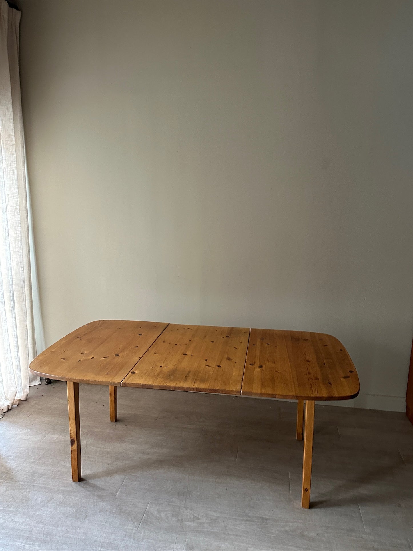 Swedish pine drop leaf dining table