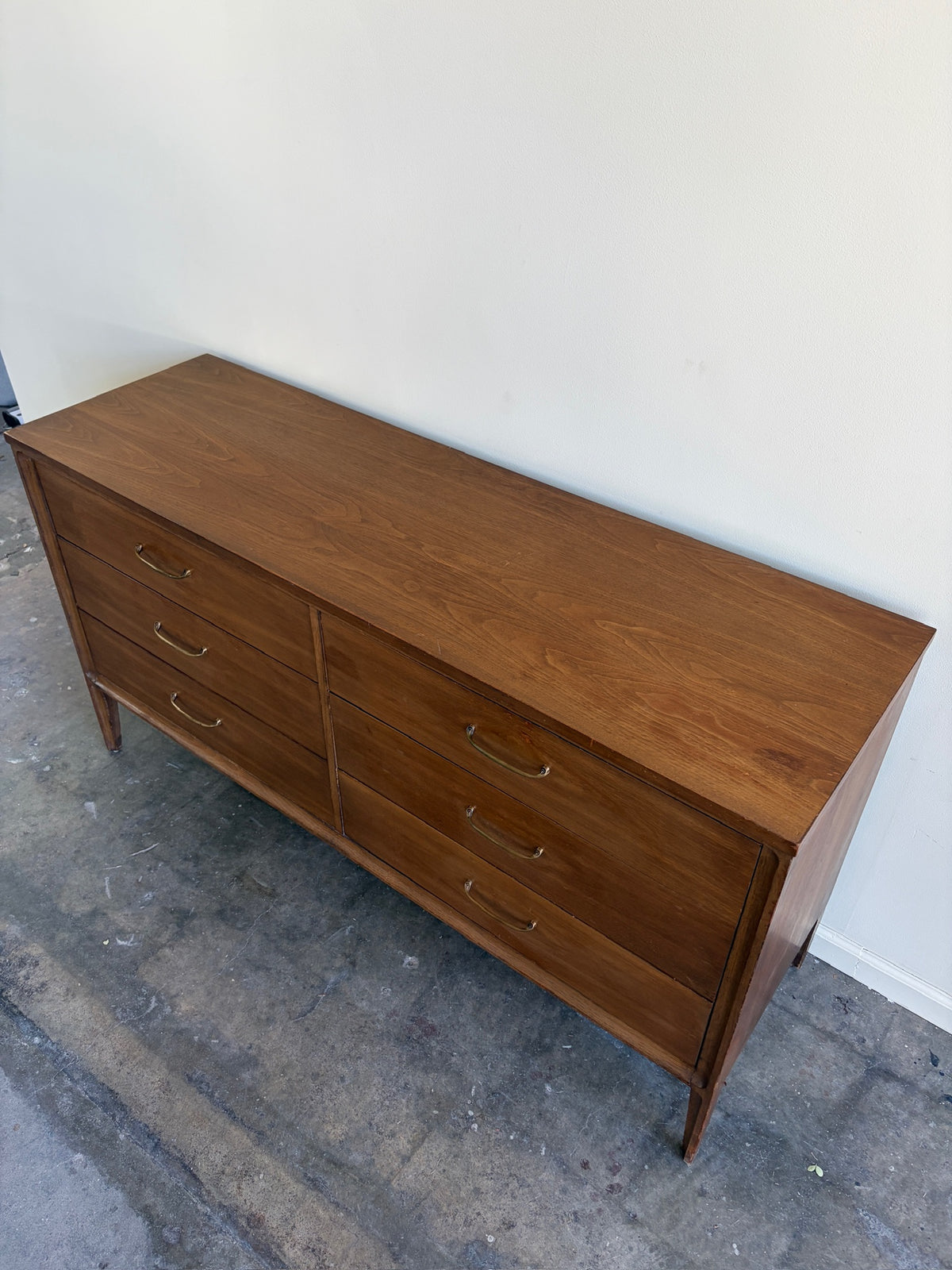 Broyhill Walnut Six Drawer Dresser