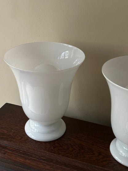 French white glass table lamps