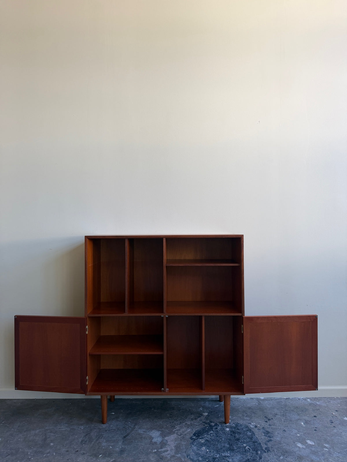 Danish teak bookcase cabinet