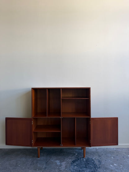 Danish teak bookcase cabinet