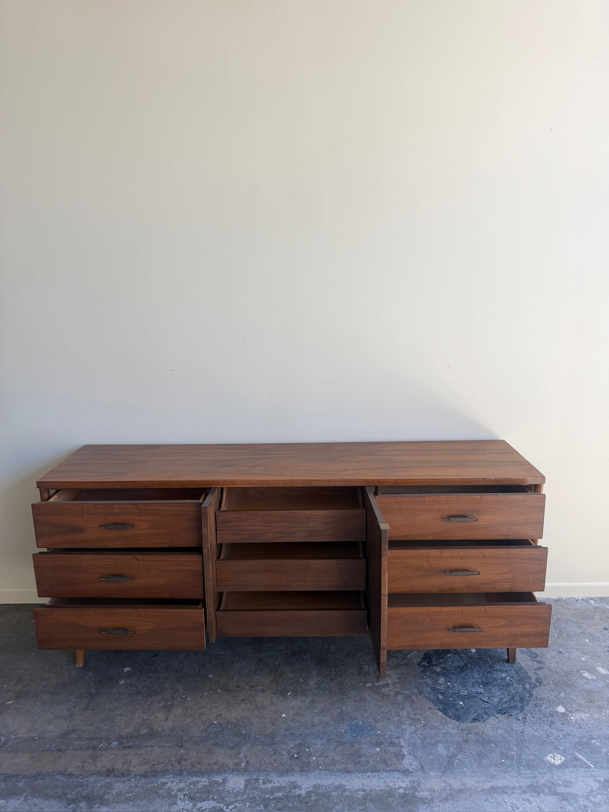 Walnut 9 drawer dresser
