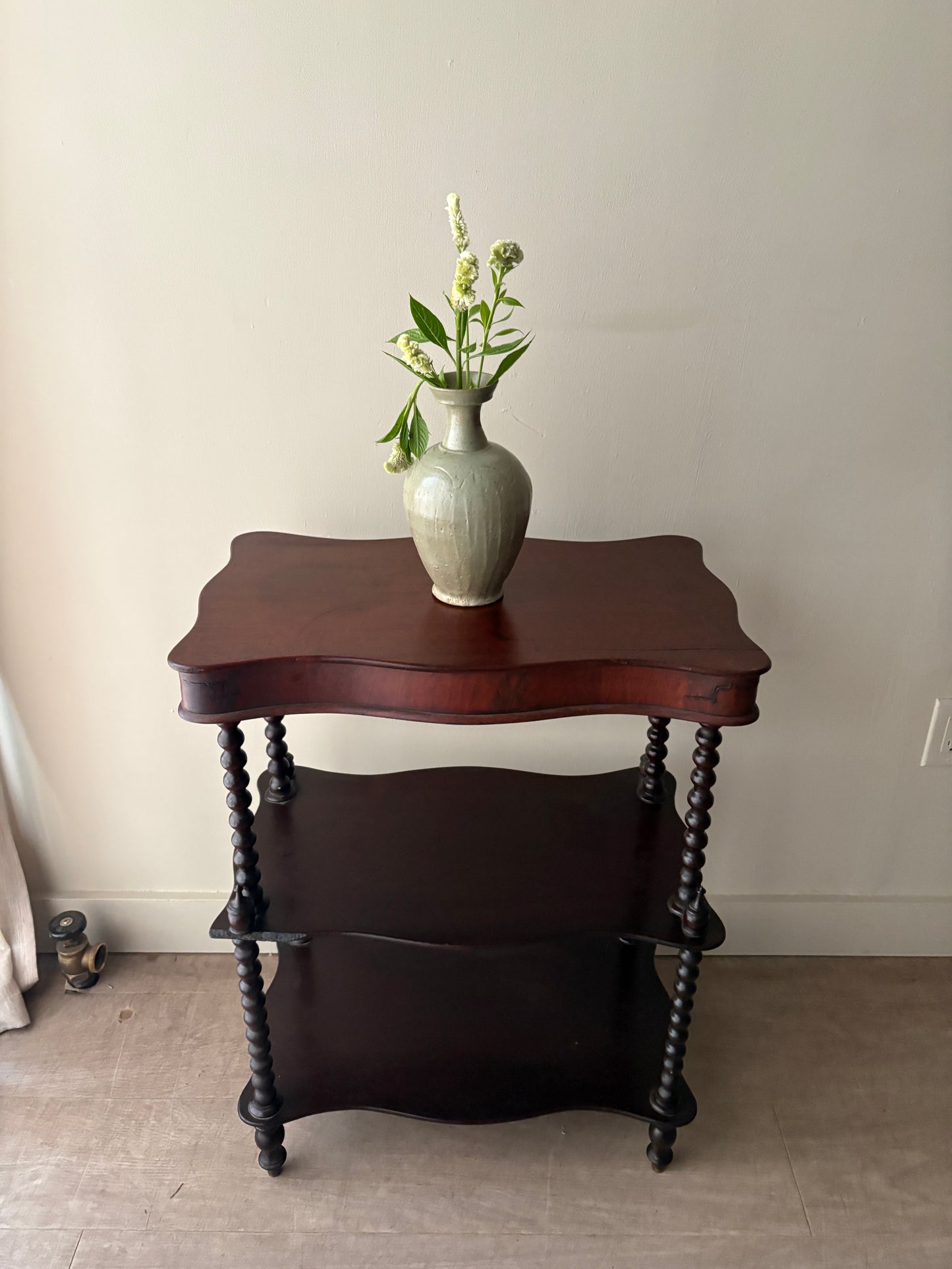 Victorian walnut tiered table