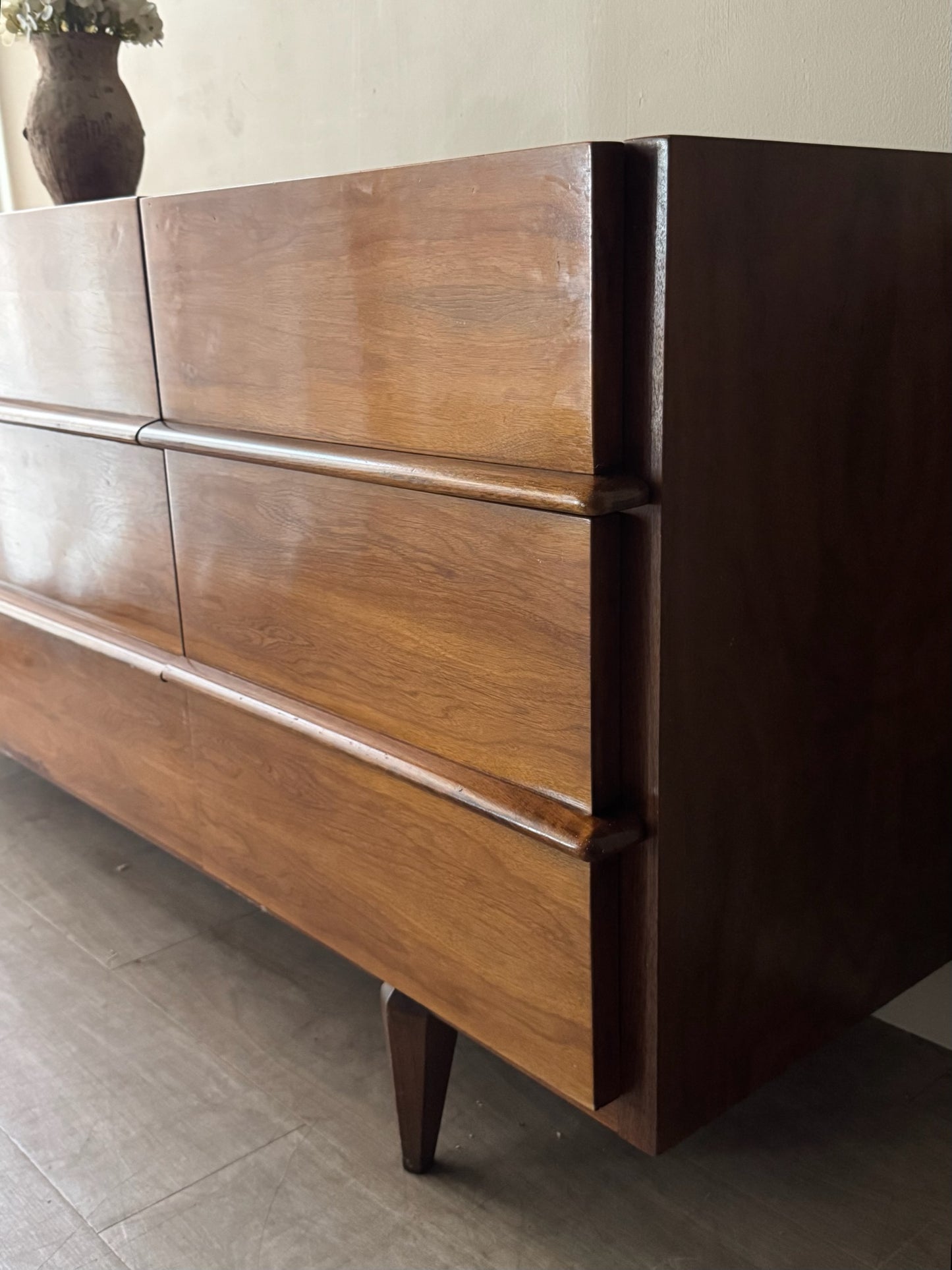 Walnut 9 drawer dresser