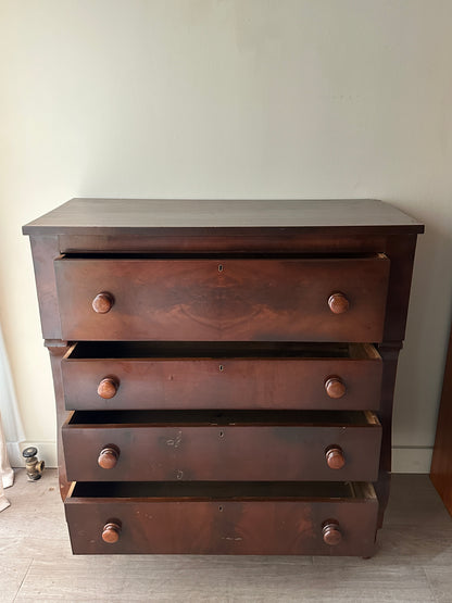 Walnut empire dresser