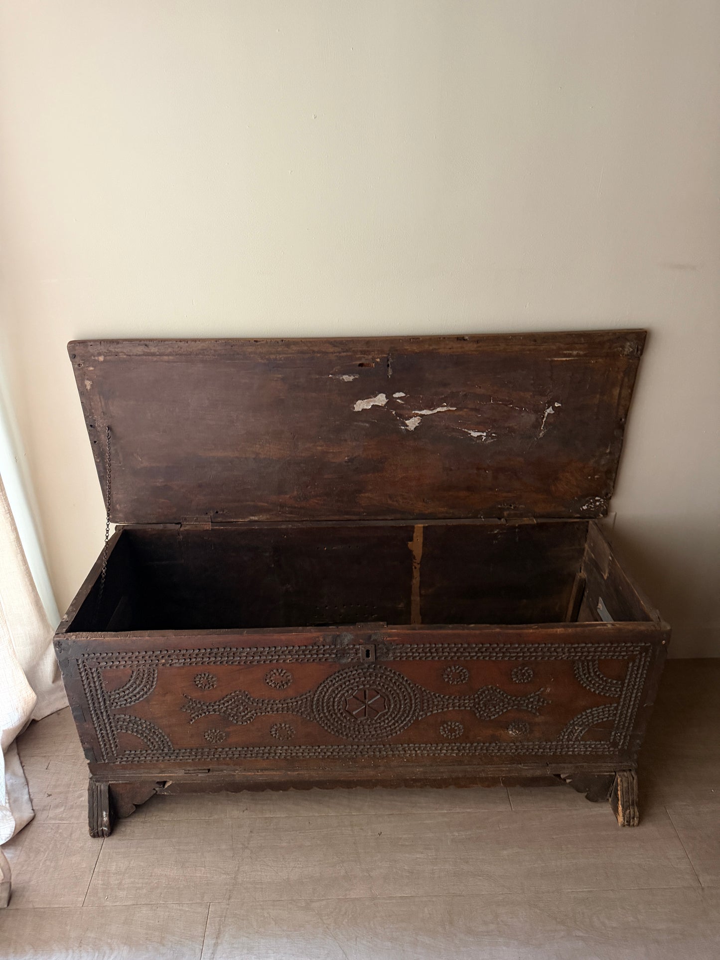 Italian walnut cassone