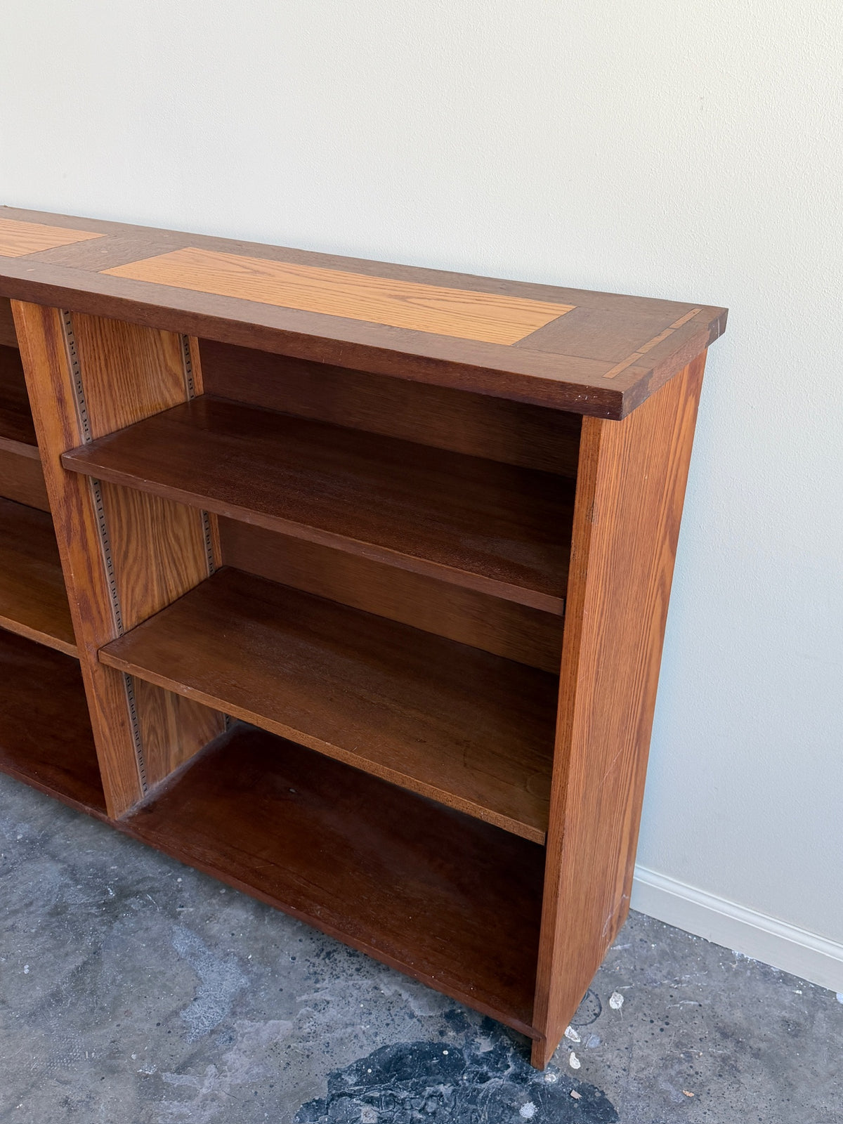 Mixed wood bookcase