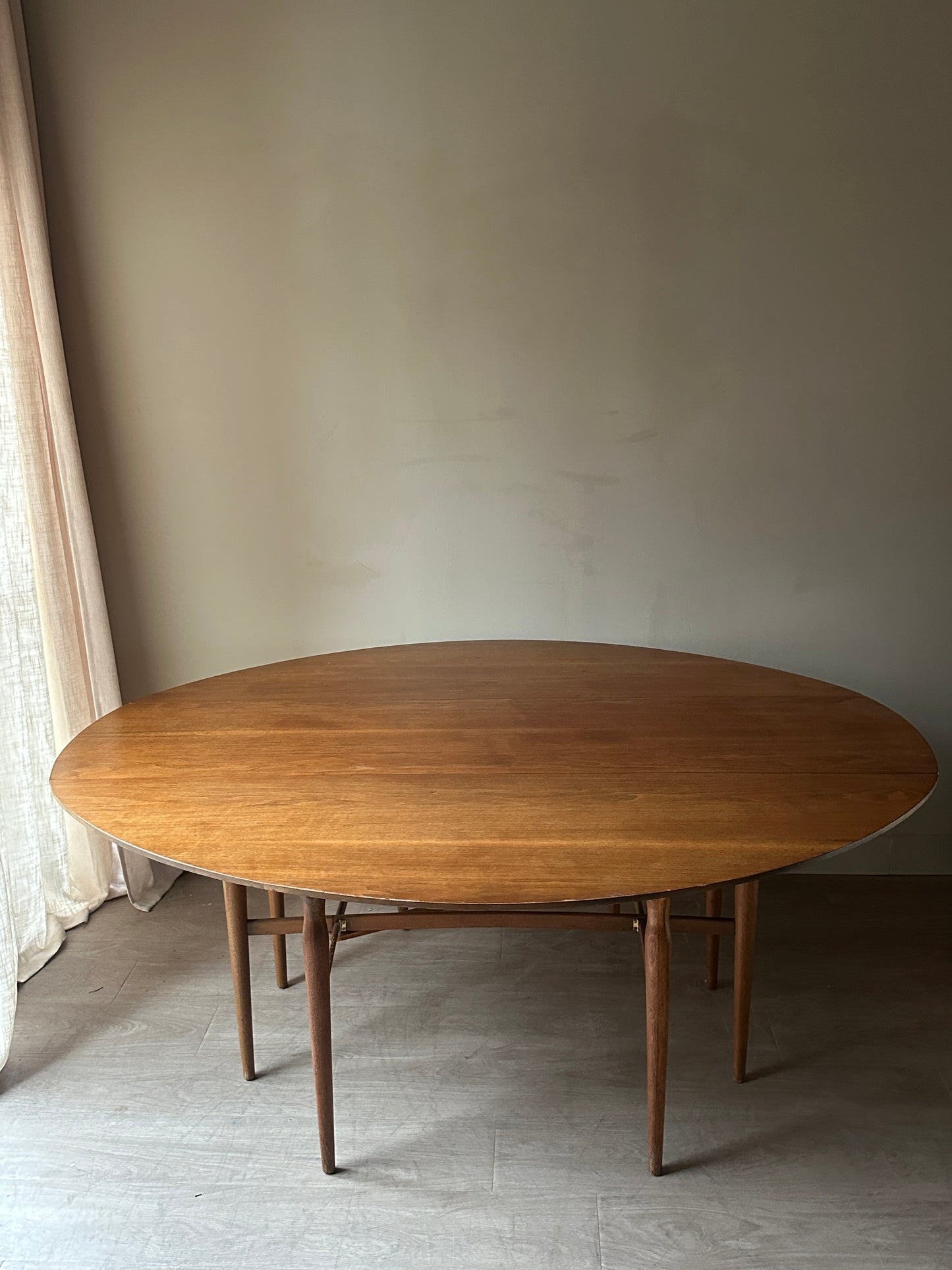 Walnut oval drop leaf