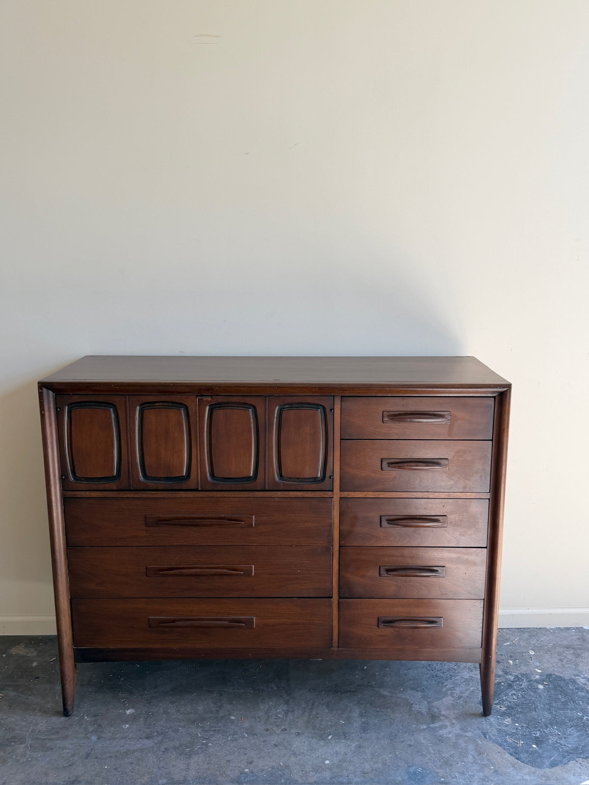Broyhill walnut side-by-side dresser