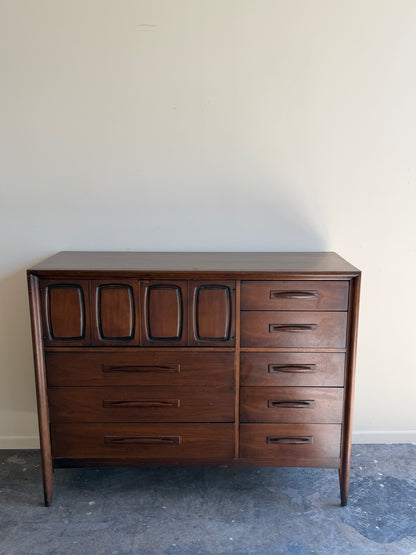 Broyhill walnut side-by-side dresser