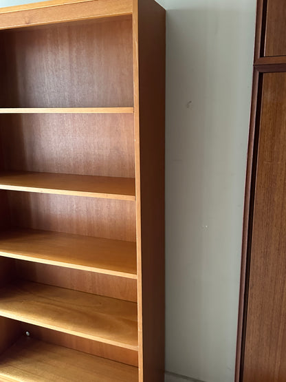 Teak bookshelf (outlet holes on right)