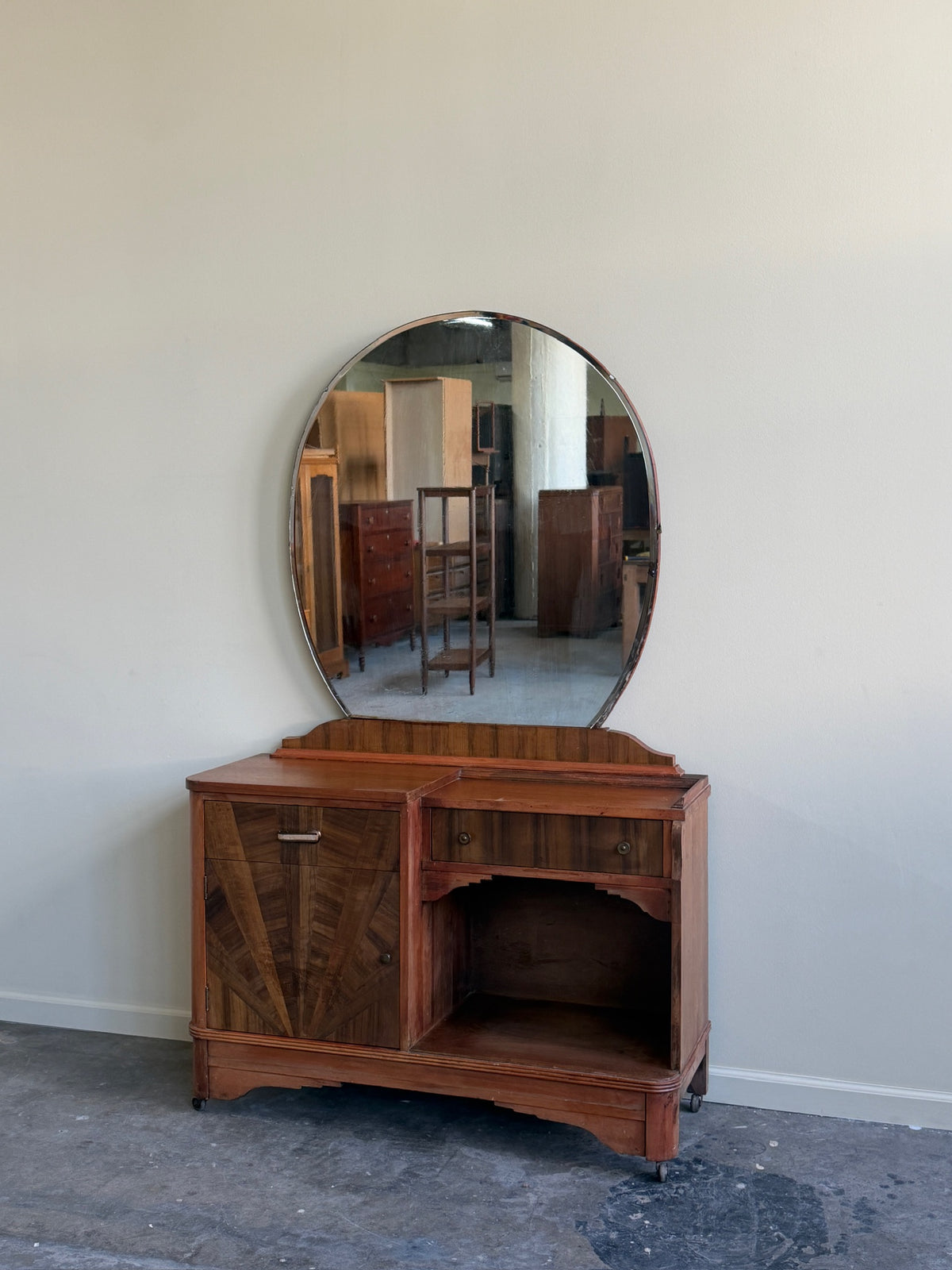 Walnut vanity