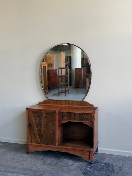Walnut vanity