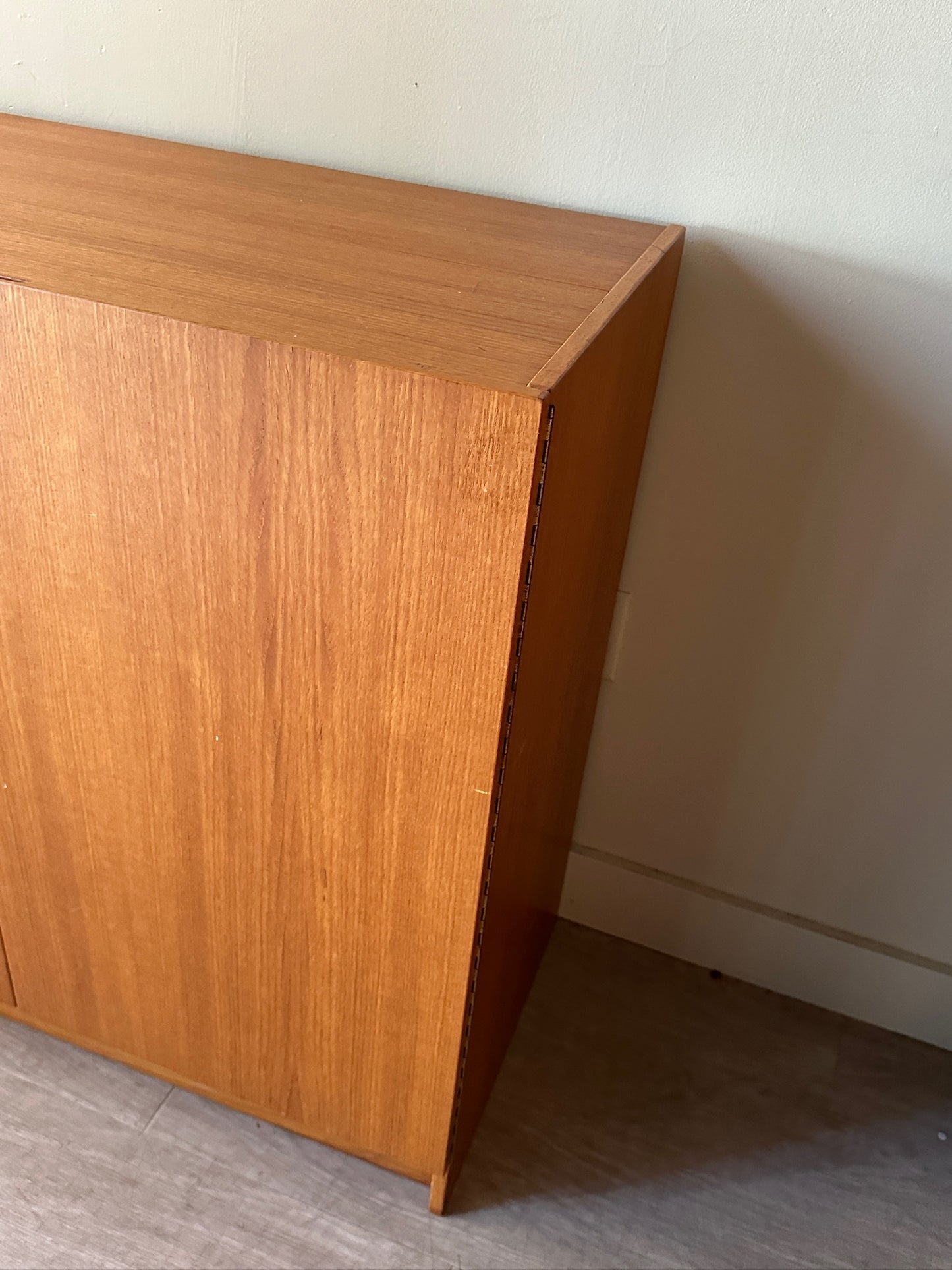 Teak tuck away desk