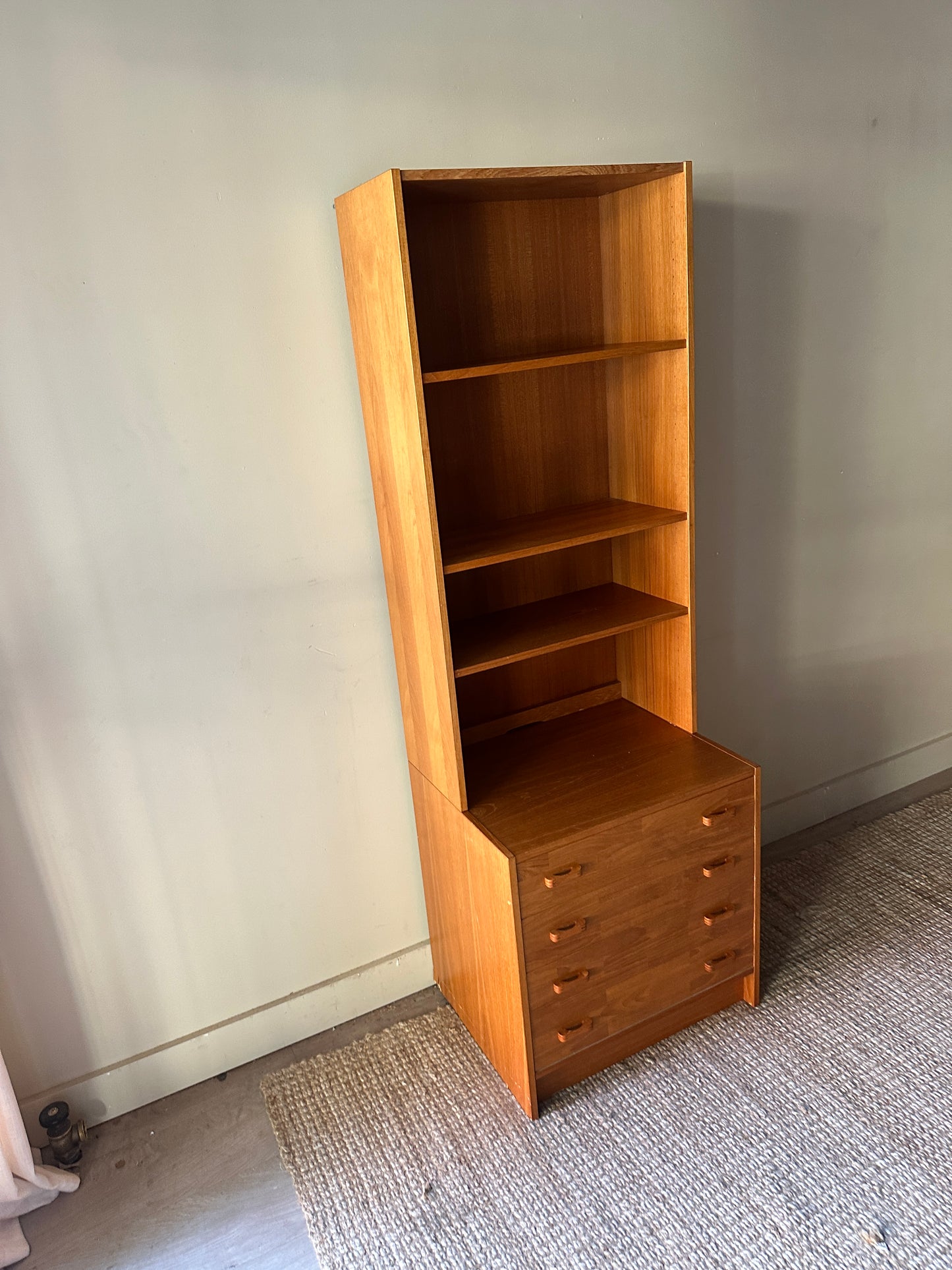 Teak display shelf