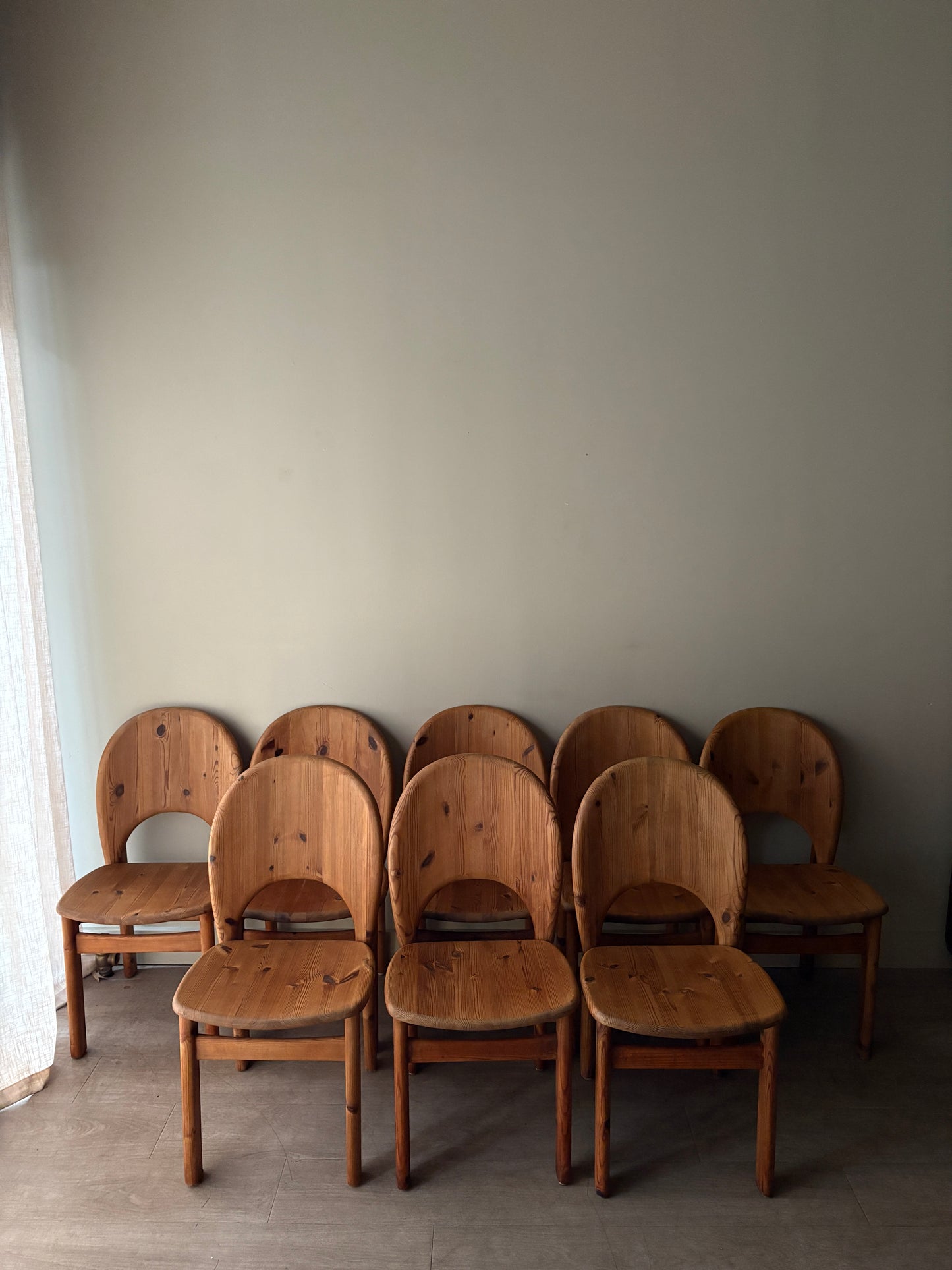 Niels Koefoed pine dining chairs. Sold in sets of 4.