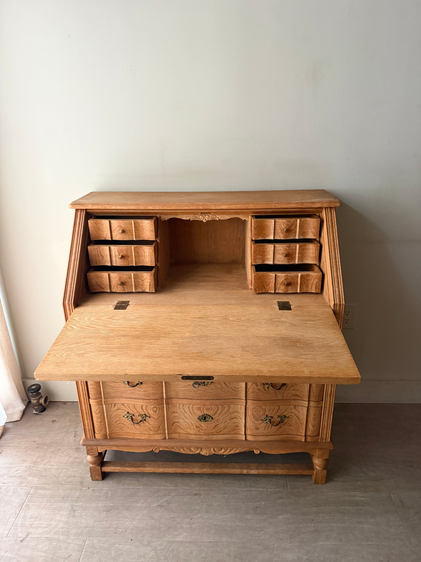 Danish oak secretary dresser