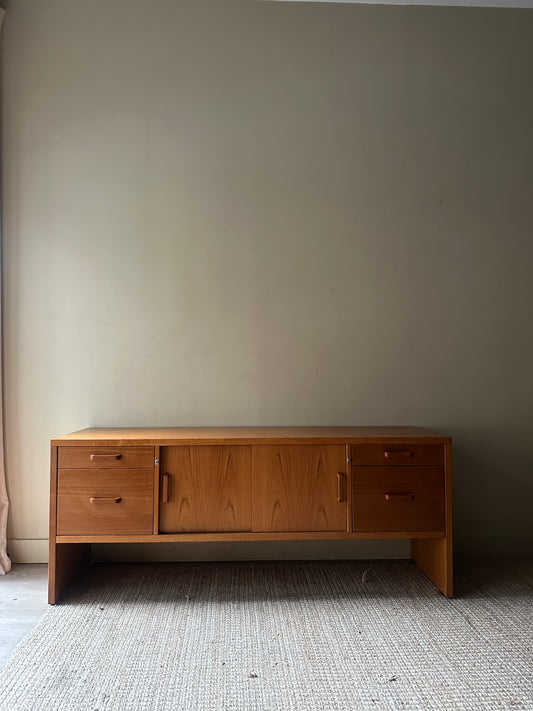 Teak credenza with filing cabinet