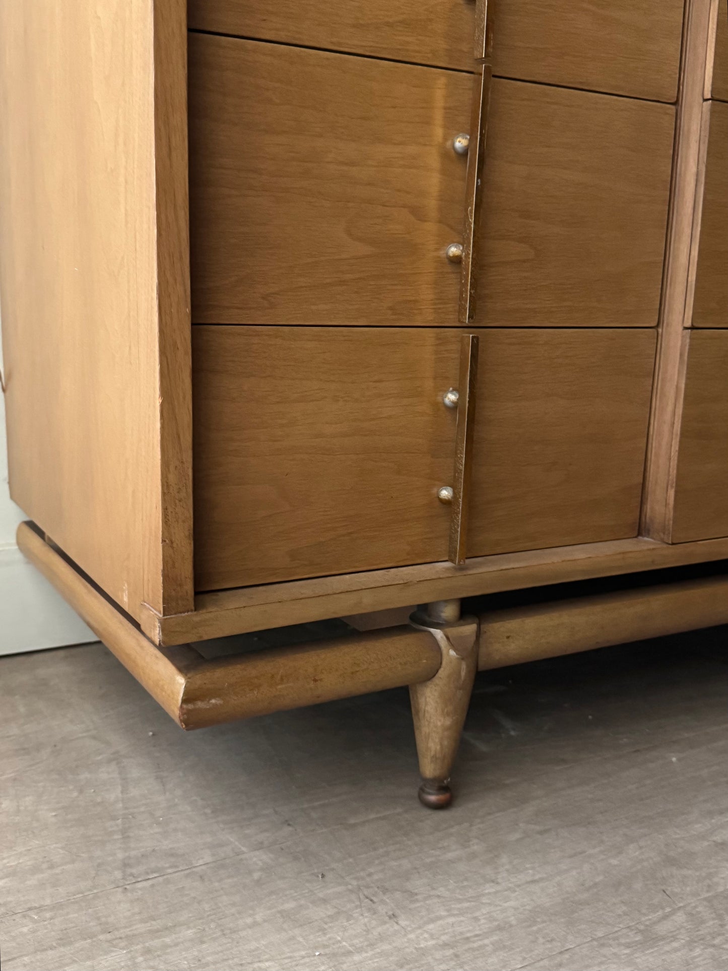 Kent Coffey walnut 9 drawer dresser