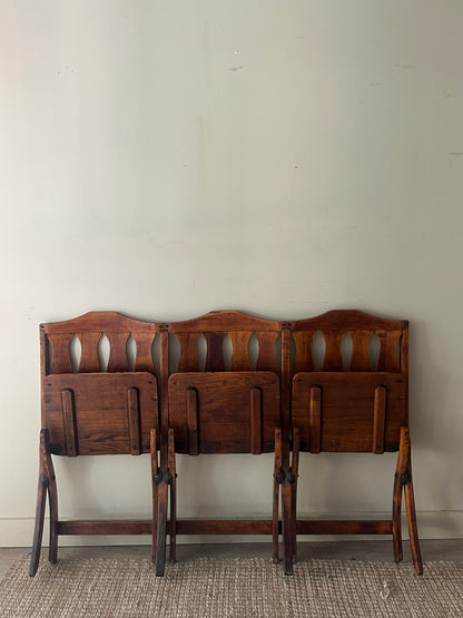 Pine three seater folding bench
