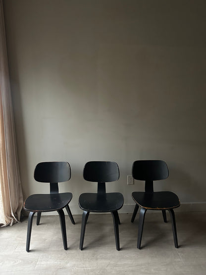 Plywood chairs. Sold individually.