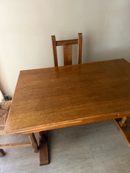Danish oak extending dining table