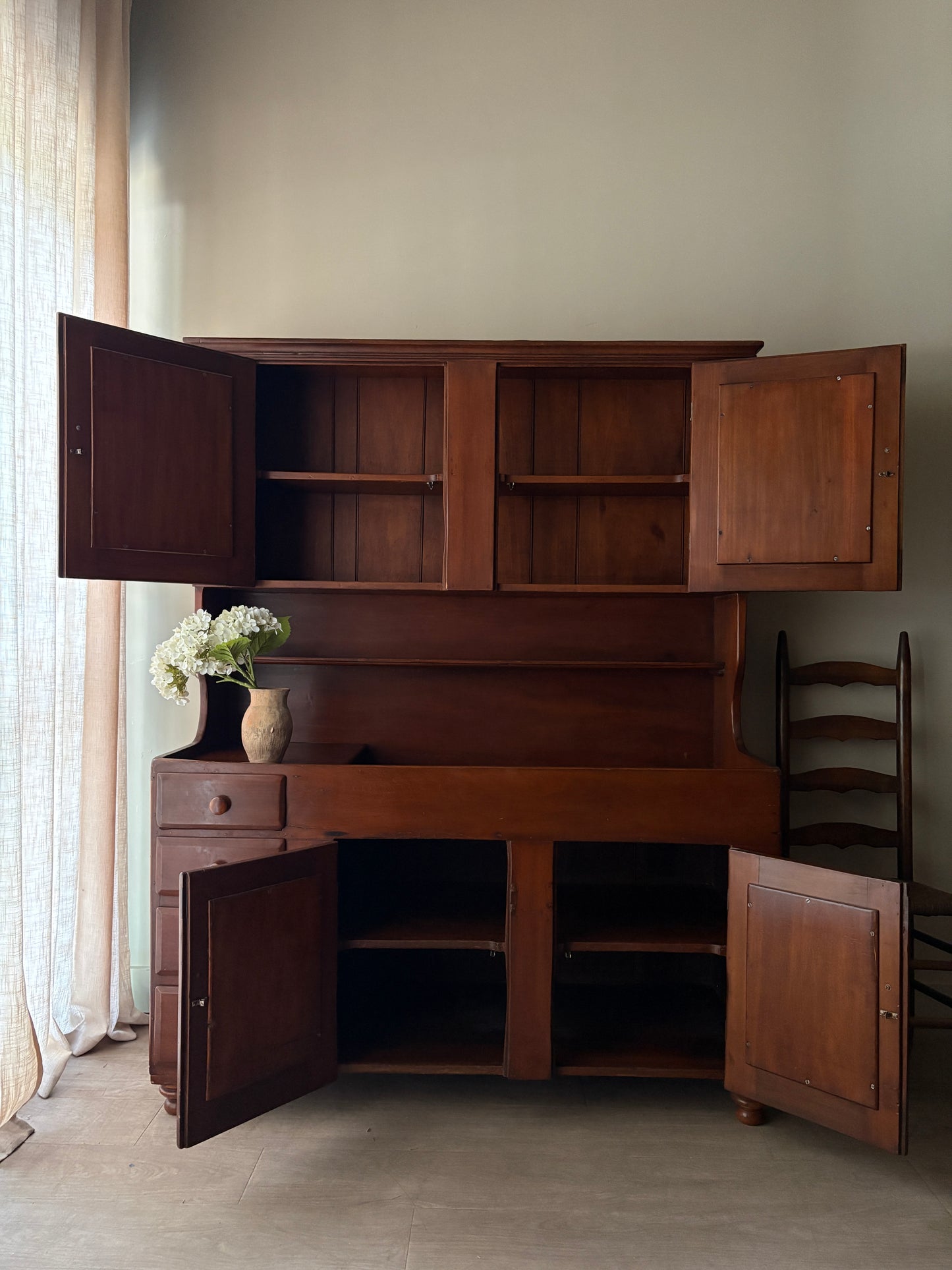 Pennsylvania Federal cherry high back dry sink