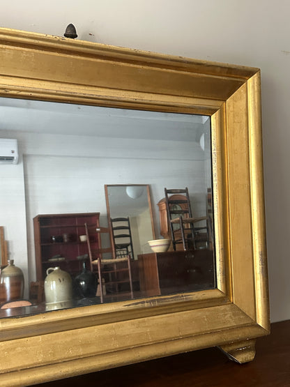 Gilt wood mantel mirror