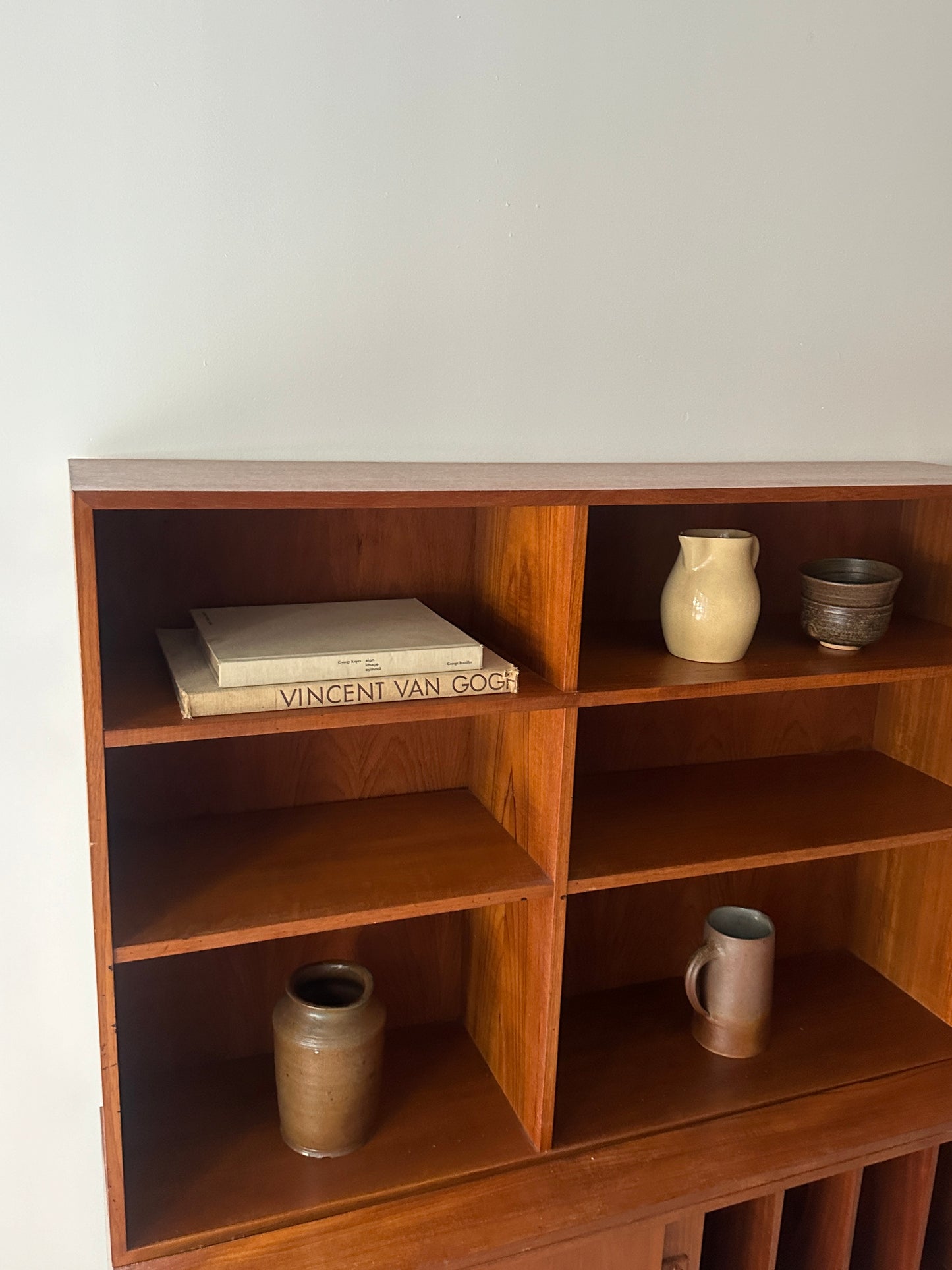 Danish two piece bookcase