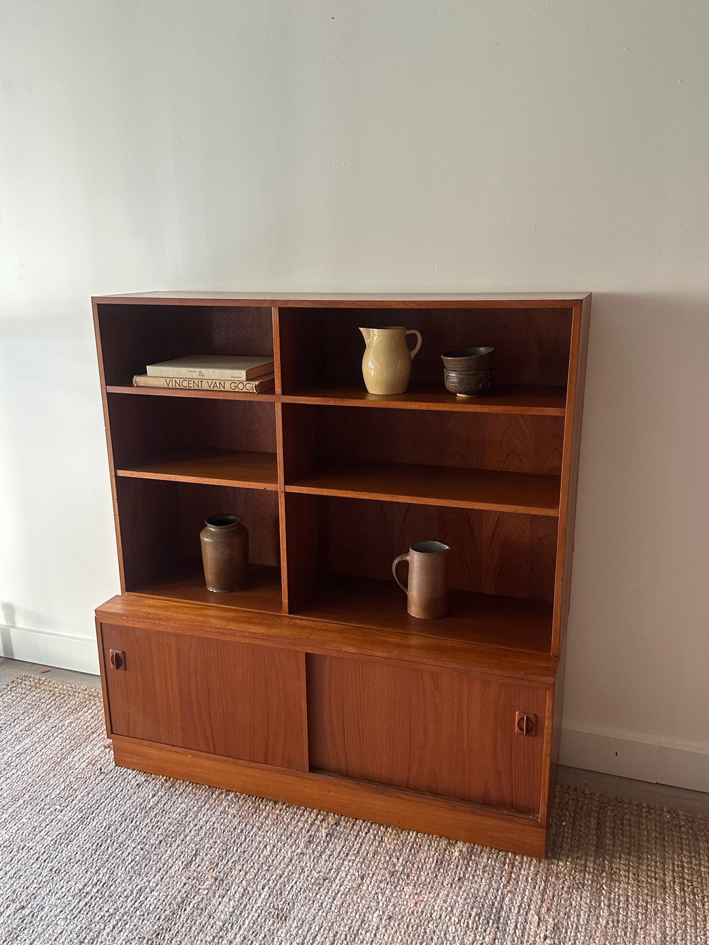 Danish two piece bookcase