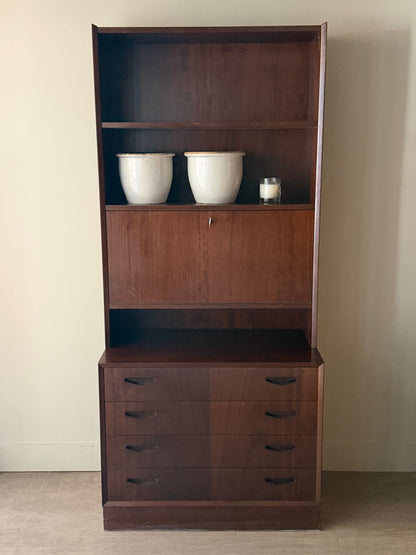 Olholm Mobelfabrik mahogany secretary hutch