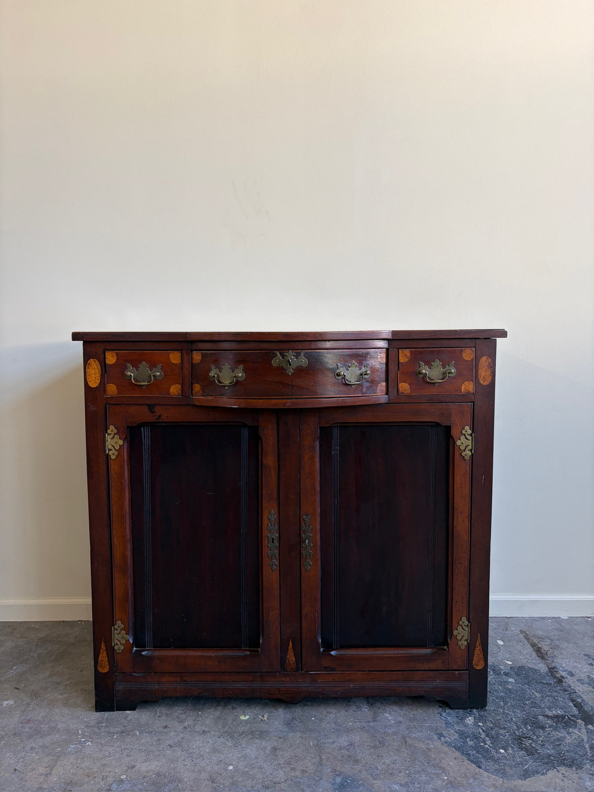 Victorian Inlaid Mixed Woods Server