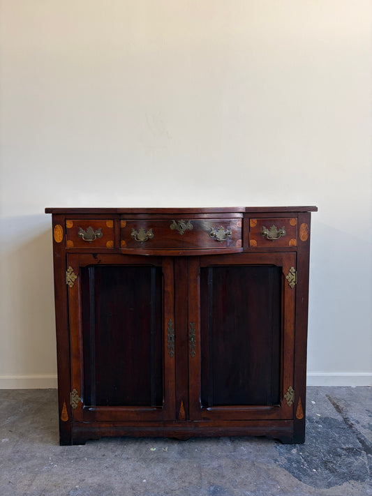 Victorian Inlaid Mixed Woods Server