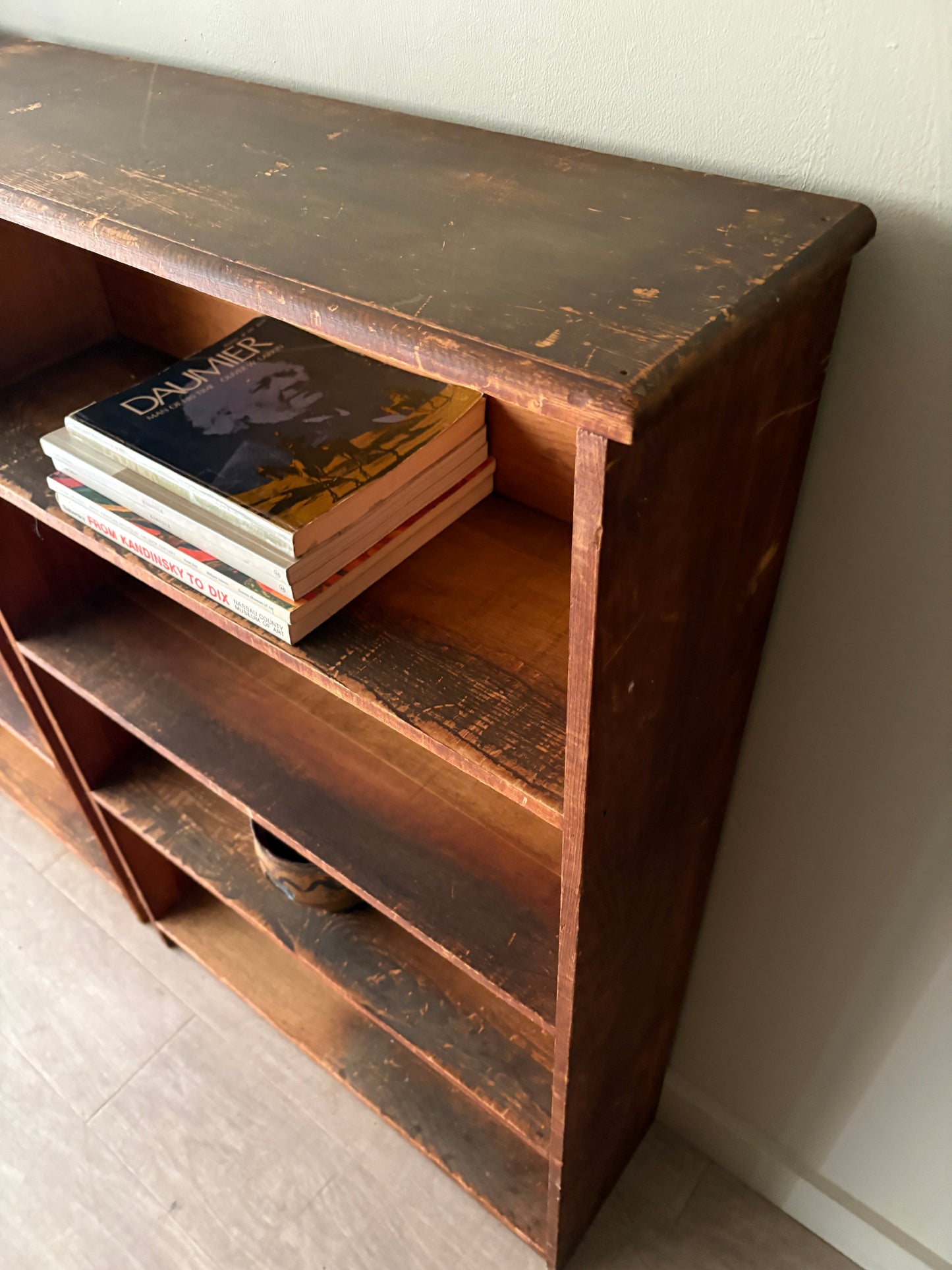 Pine bookshelves. Sold individually.