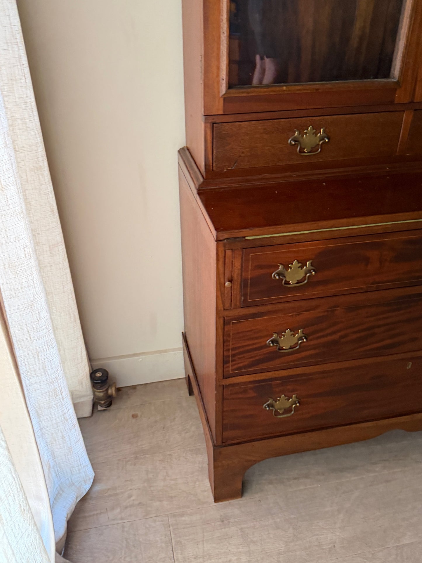Mahogany secretary hutch