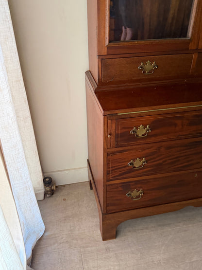 Mahogany secretary hutch