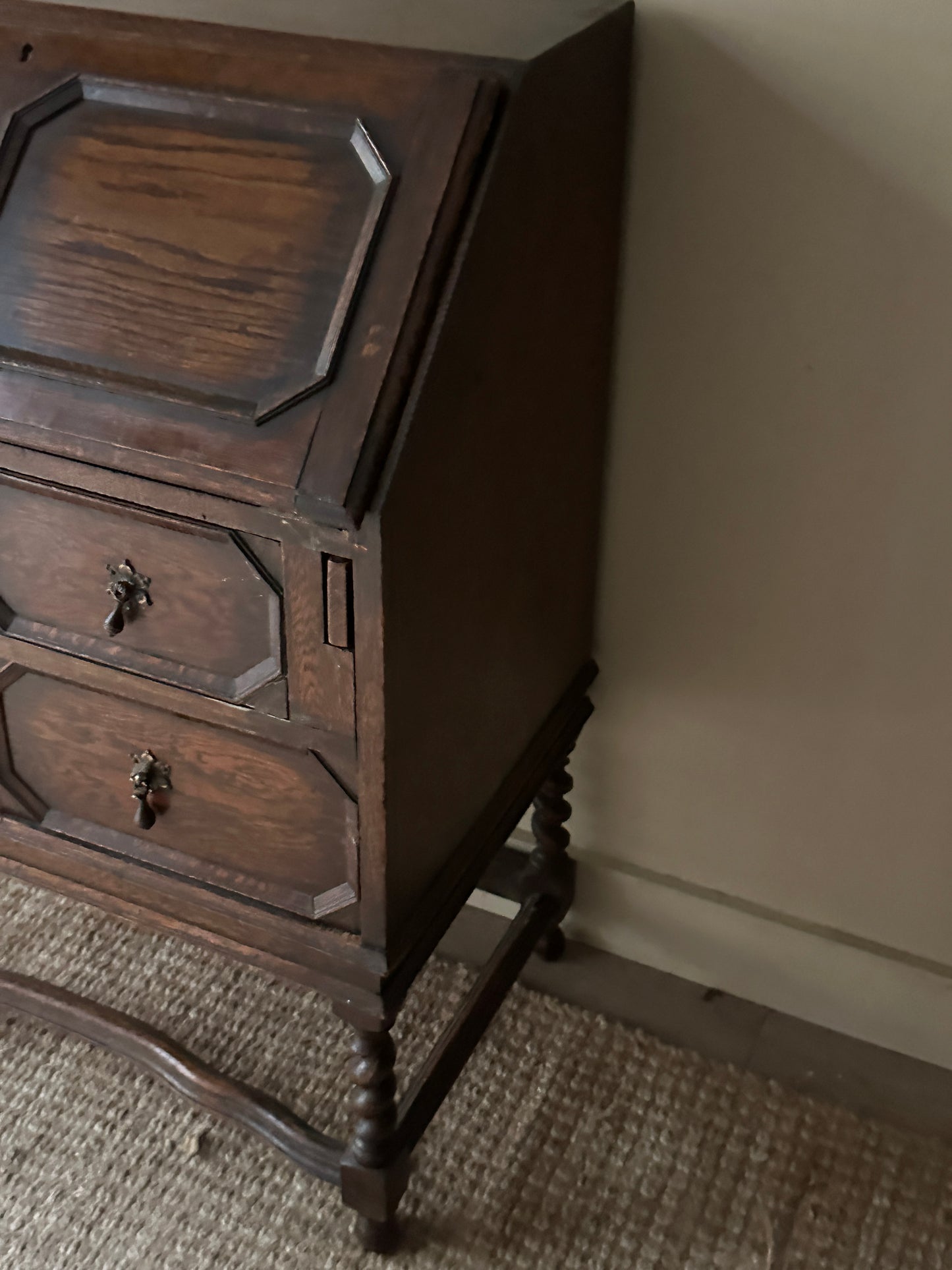 Barley twist secretary desk