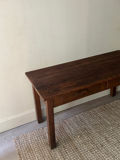 Oak console table