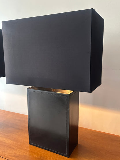 Black table lamps. Sold individually.