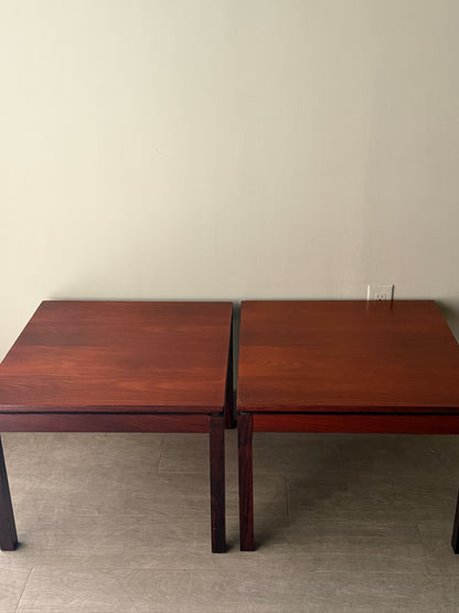 Danish rosewood side tables. Sold individually.