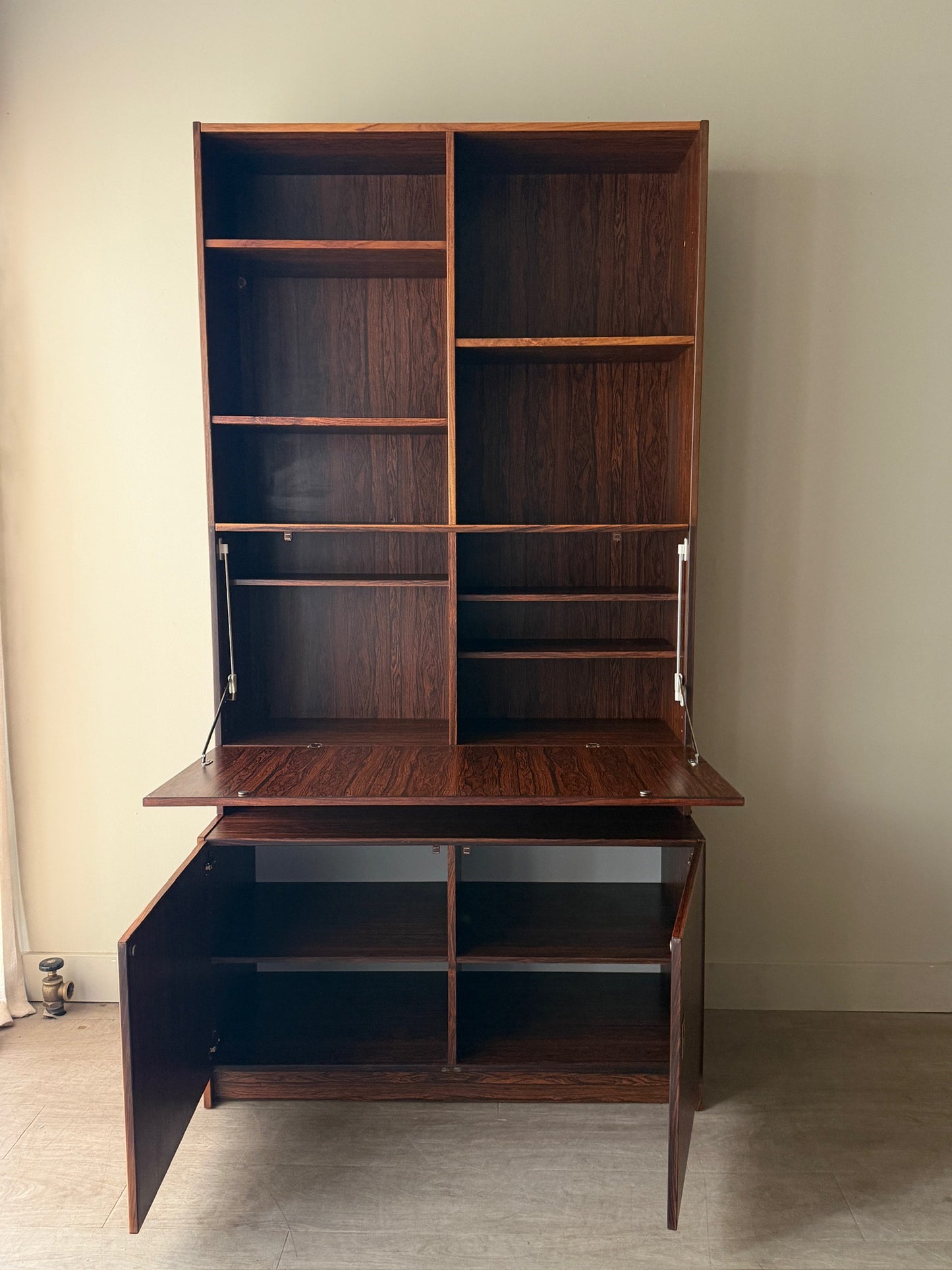 Aejm Mobler Danish rosewood secretary hutch