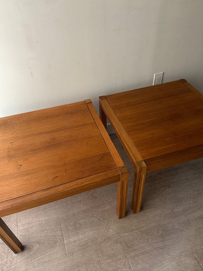 Teak coffee tables. Sold individually.