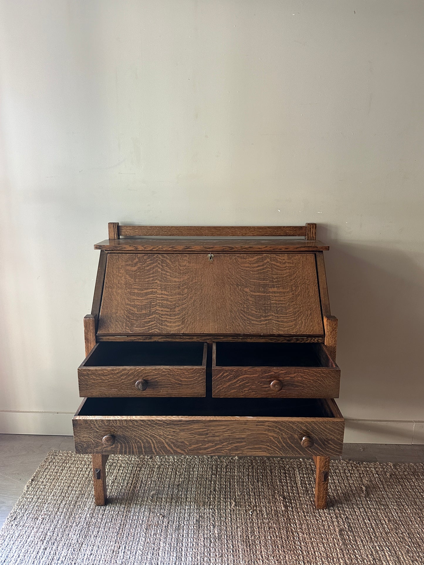 Oak secretary desk