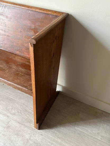 Oak church pew
