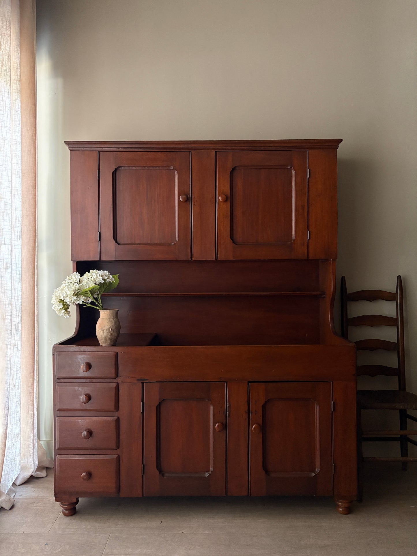 Pennsylvania Federal cherry high back dry sink
