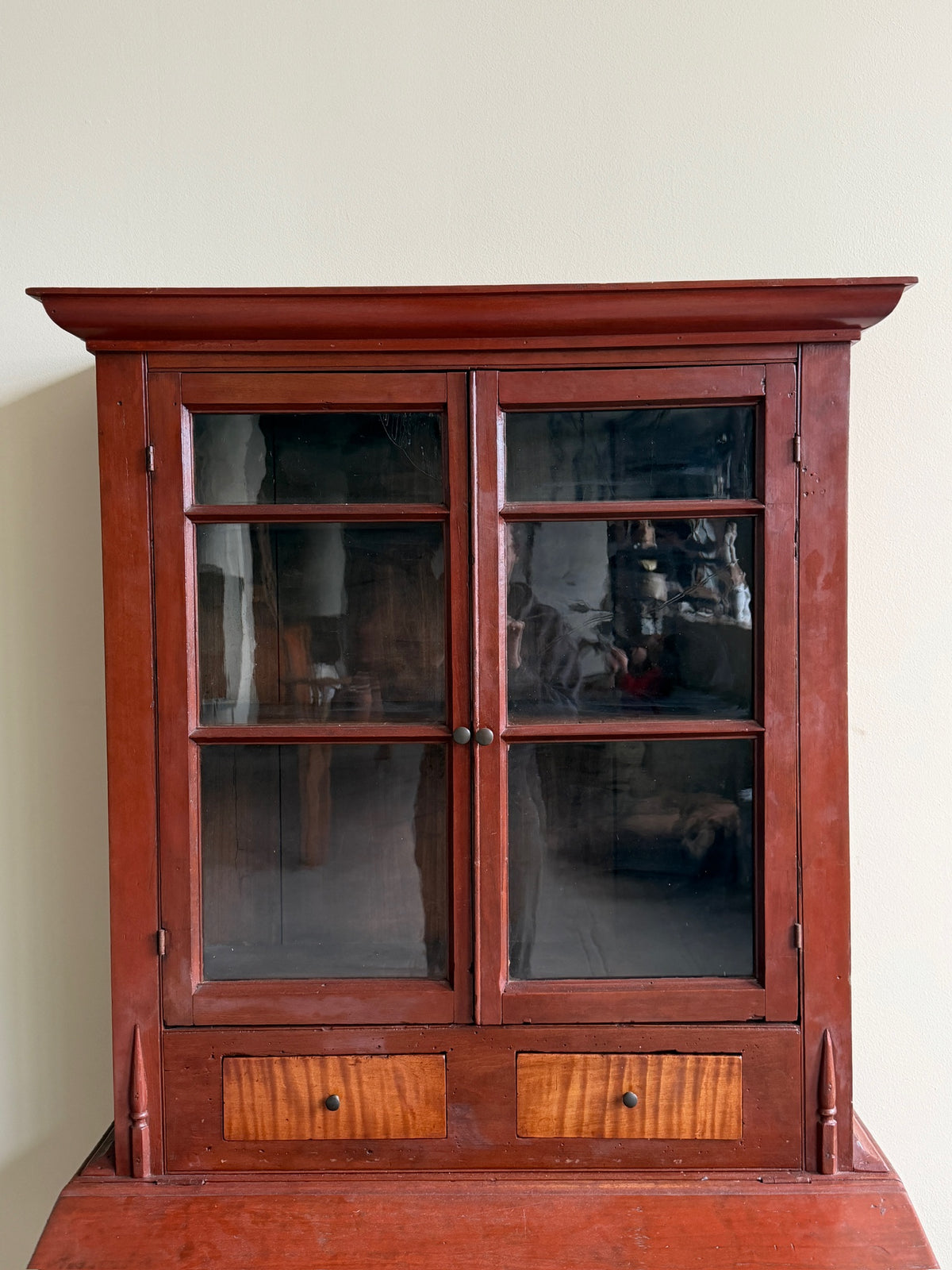 Mid-Atlantic cherry & tiger maple desk