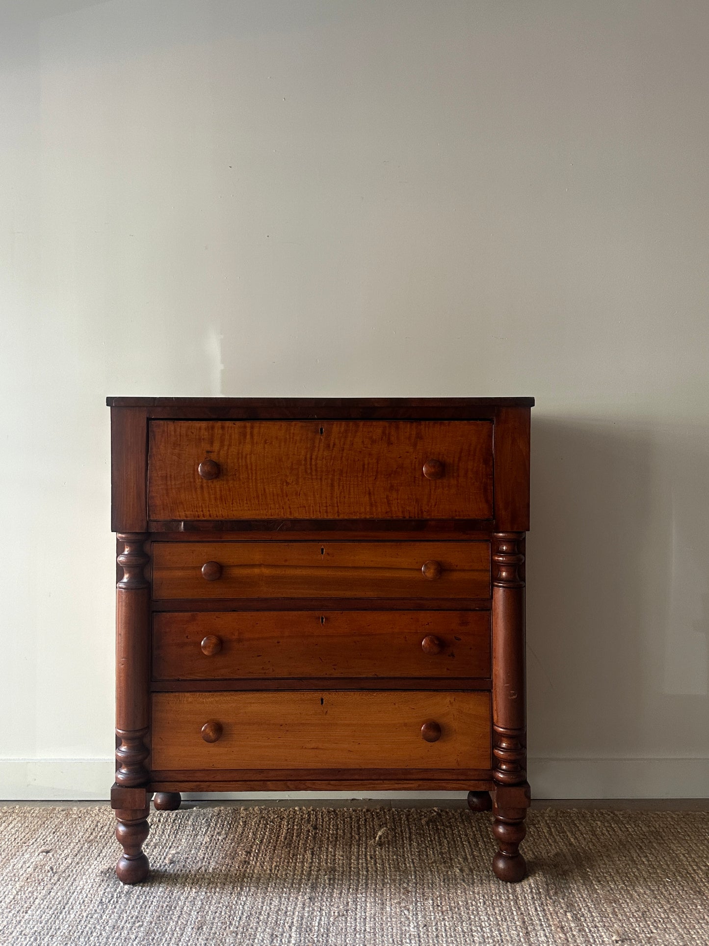 Tiger maple empire dresser